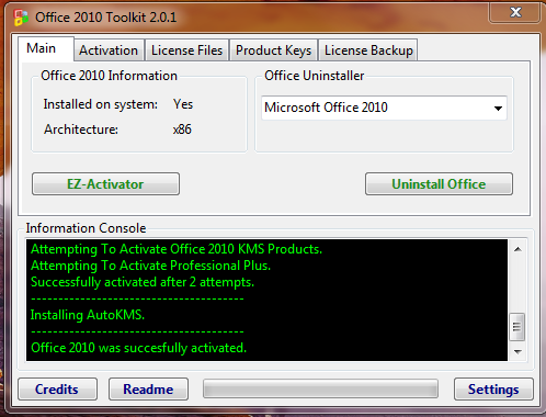 Office 2010 Toolkit And EZ-Activator V2.1.4 Crack