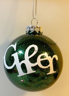 stampin up christmas glitter ornament