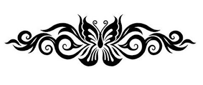 Tribal Butterfly Tattoo Design