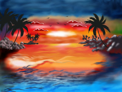 tropical beaches wallpaper. Tropical Beach Art