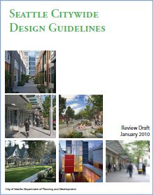 click to launch PDF of design guidelines update draft thumbnail image of cover of draft document