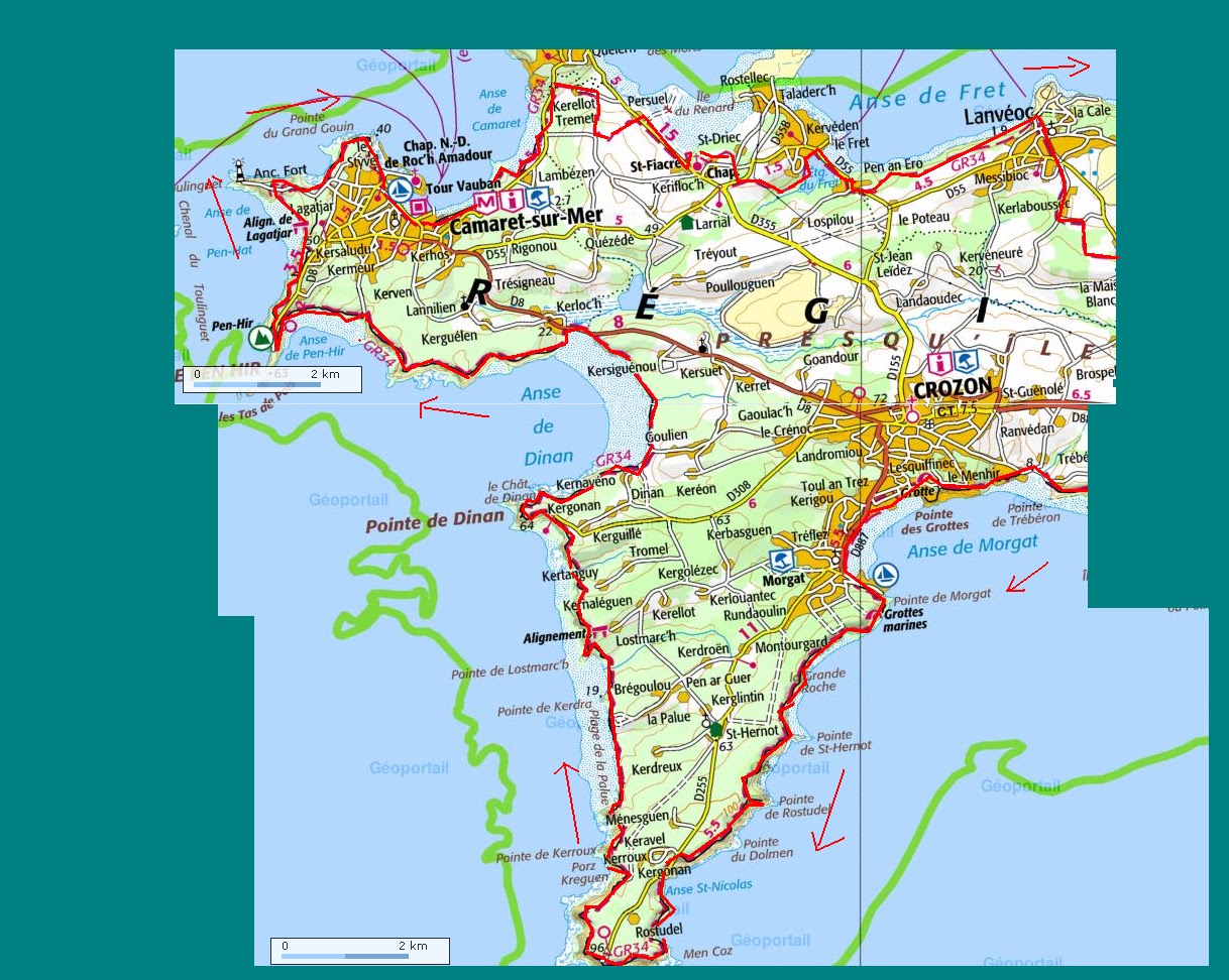GR34 de Lorient à Crozon LE PARCOURS