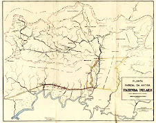 Planta da Fazenda Pelaes, adquirida em 1902 para a construção da Usina de Itatinga.