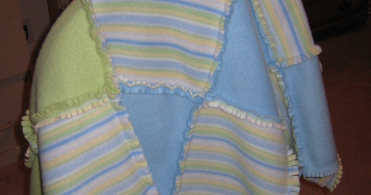 Look What I Made Fringed fleece baby blanket