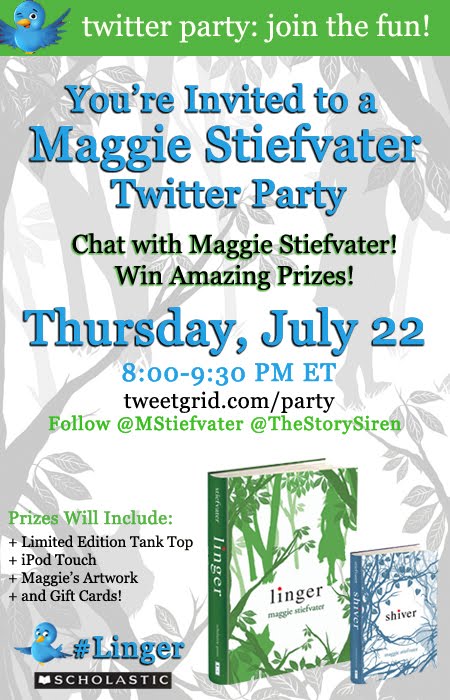 Twitter Party with MAGGIE STIEFVATER is tonight!!!