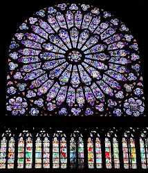 Notre Dame Stained Glass Rose Window