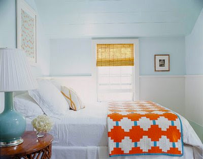 Orange Blue Bedroom
