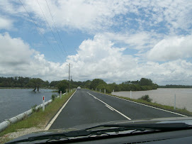 Flood waters leading into Yamba