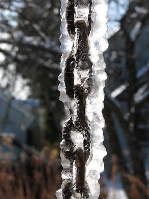 A Chain in Ice, Nancy P's Restaurant, Bend, Oregon