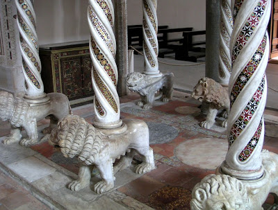 Byzantine Lions in the Duomo, Ravello, Italy