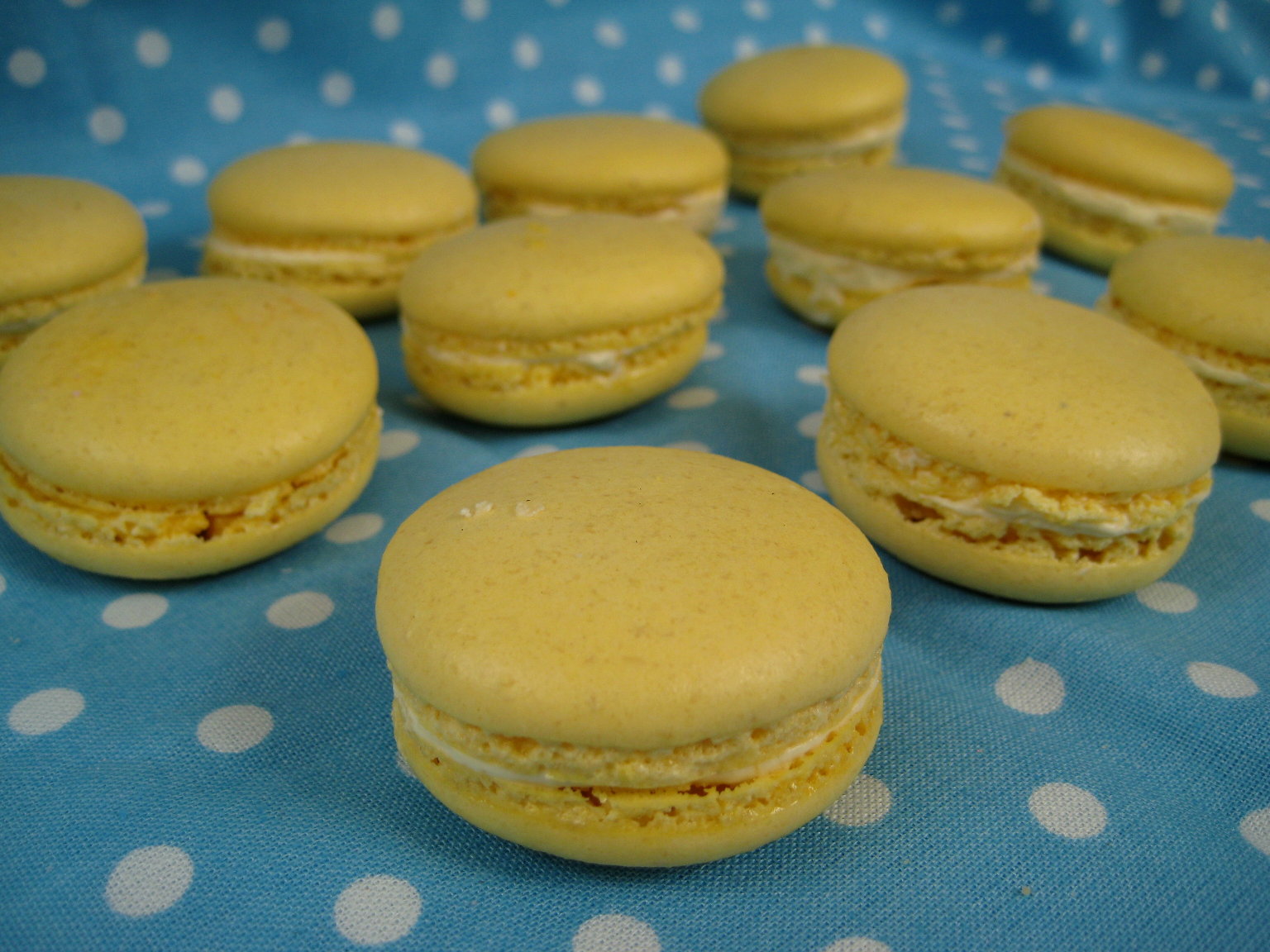 Bubble and Sweet Lemon Buttercream Macarons