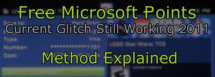 Free Microsoft Points - New Glitch Still Working 2011!