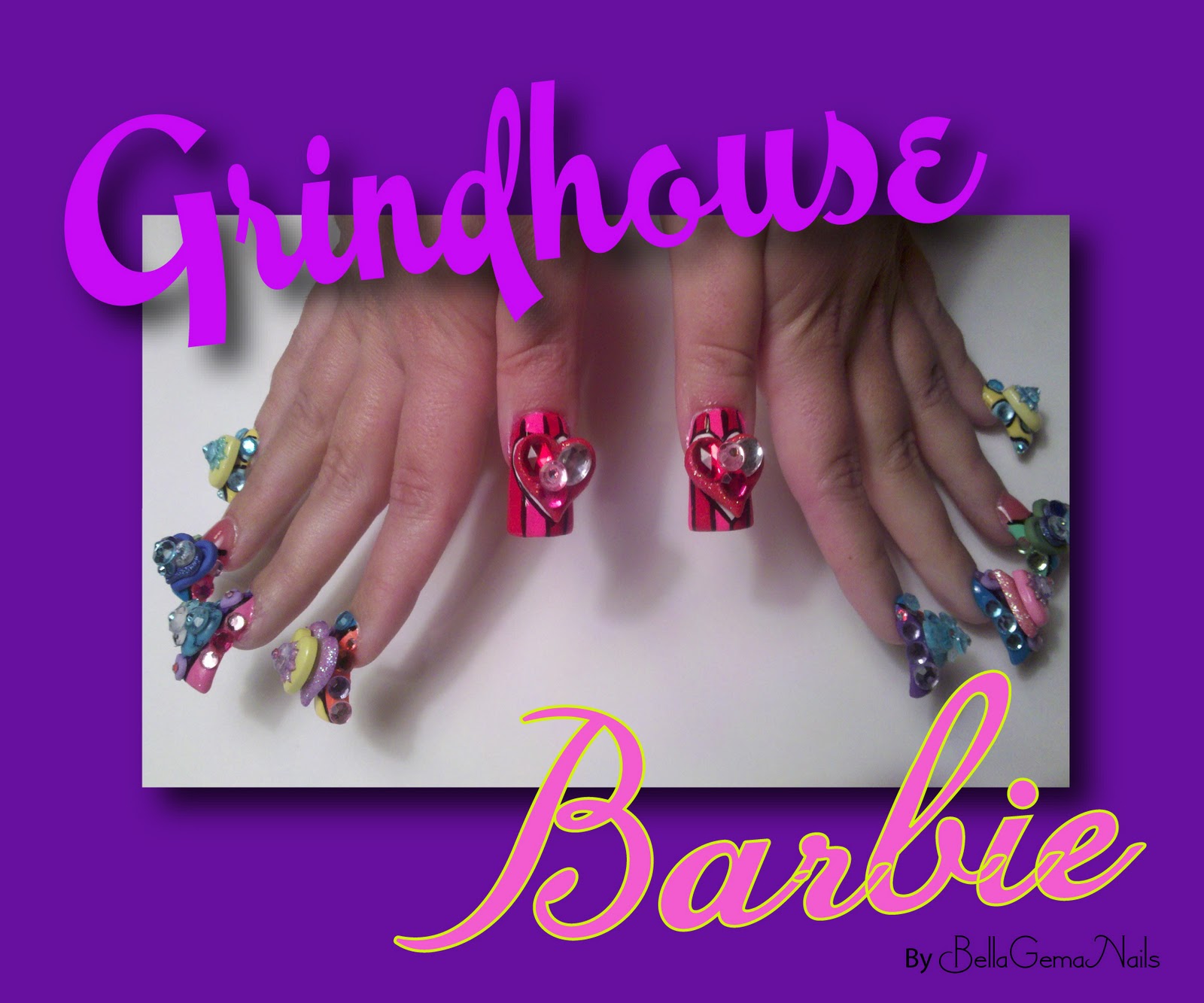 barbie nail art
