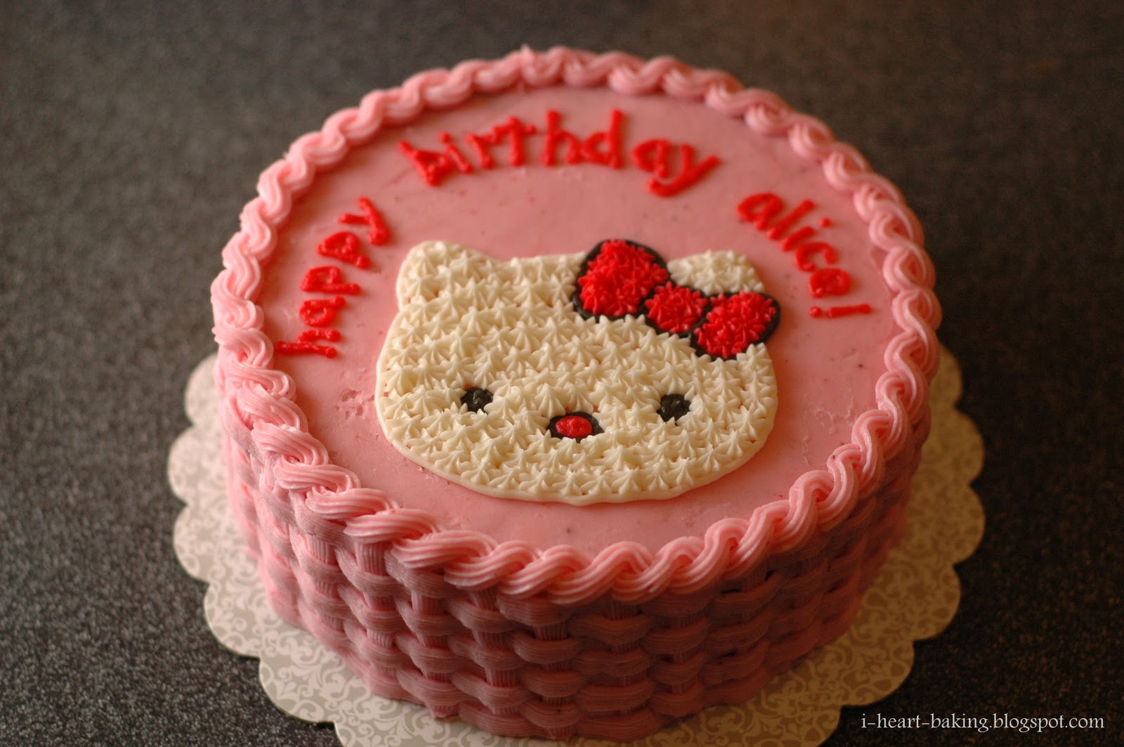 i heart baking!: pink hello kitty cake