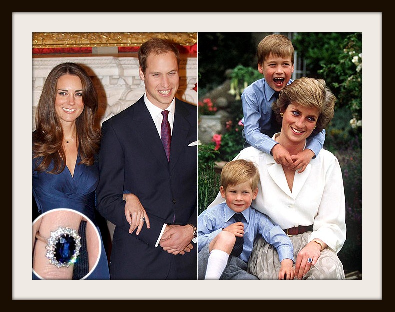 princess diana ring replica. with kate middleton poor
