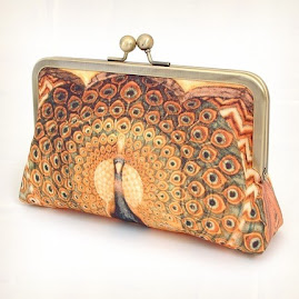 Peacock palace - A Red Ruby Rose original silk-lined clutch bag