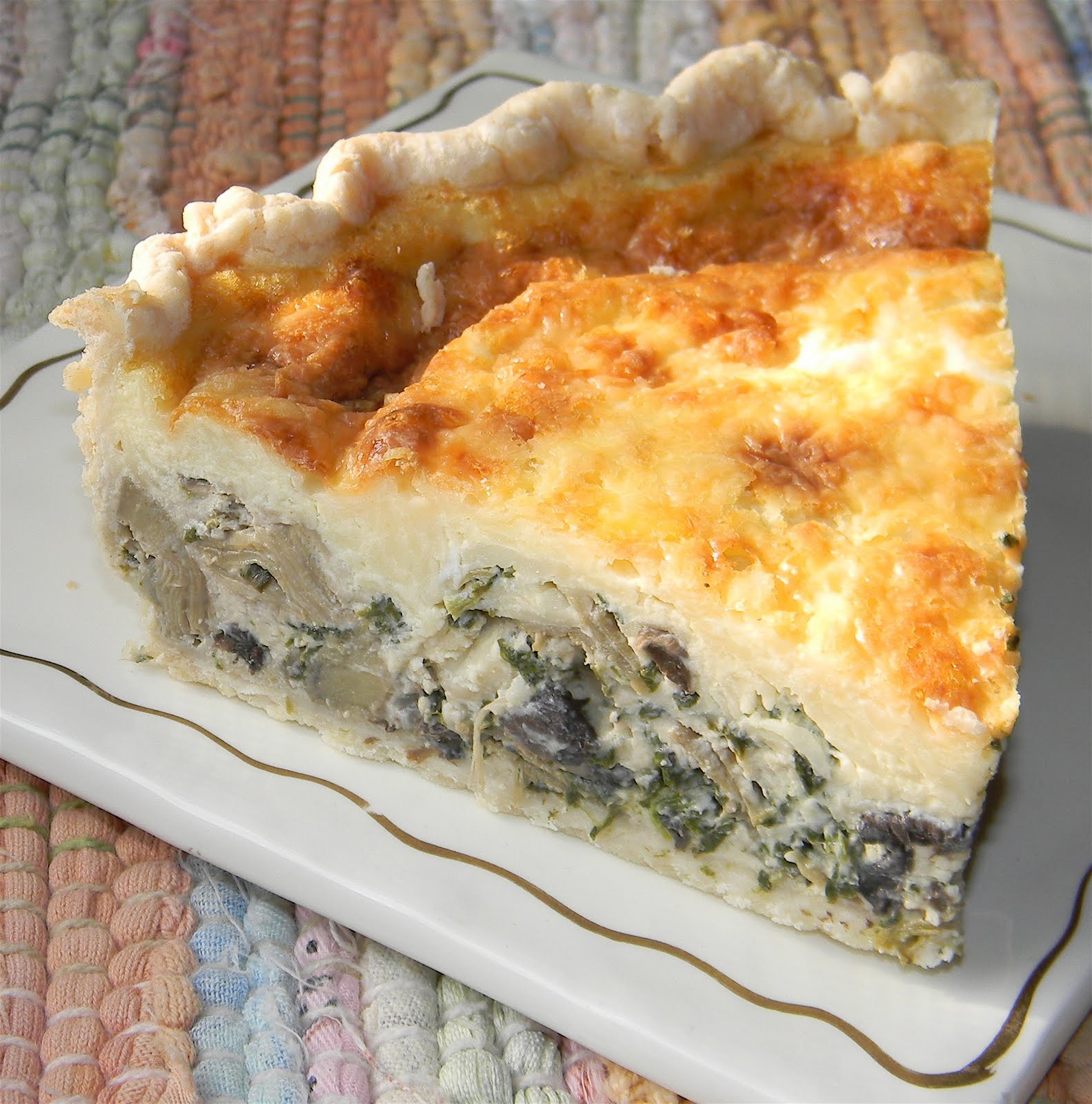 easier than pie spinach, artichoke and mushroom quiche7 of 52