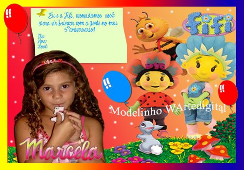 Convites Infantis Fifi e os Floriguinhos