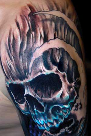 skull tattoo pictures. evil skull tattoo. skull