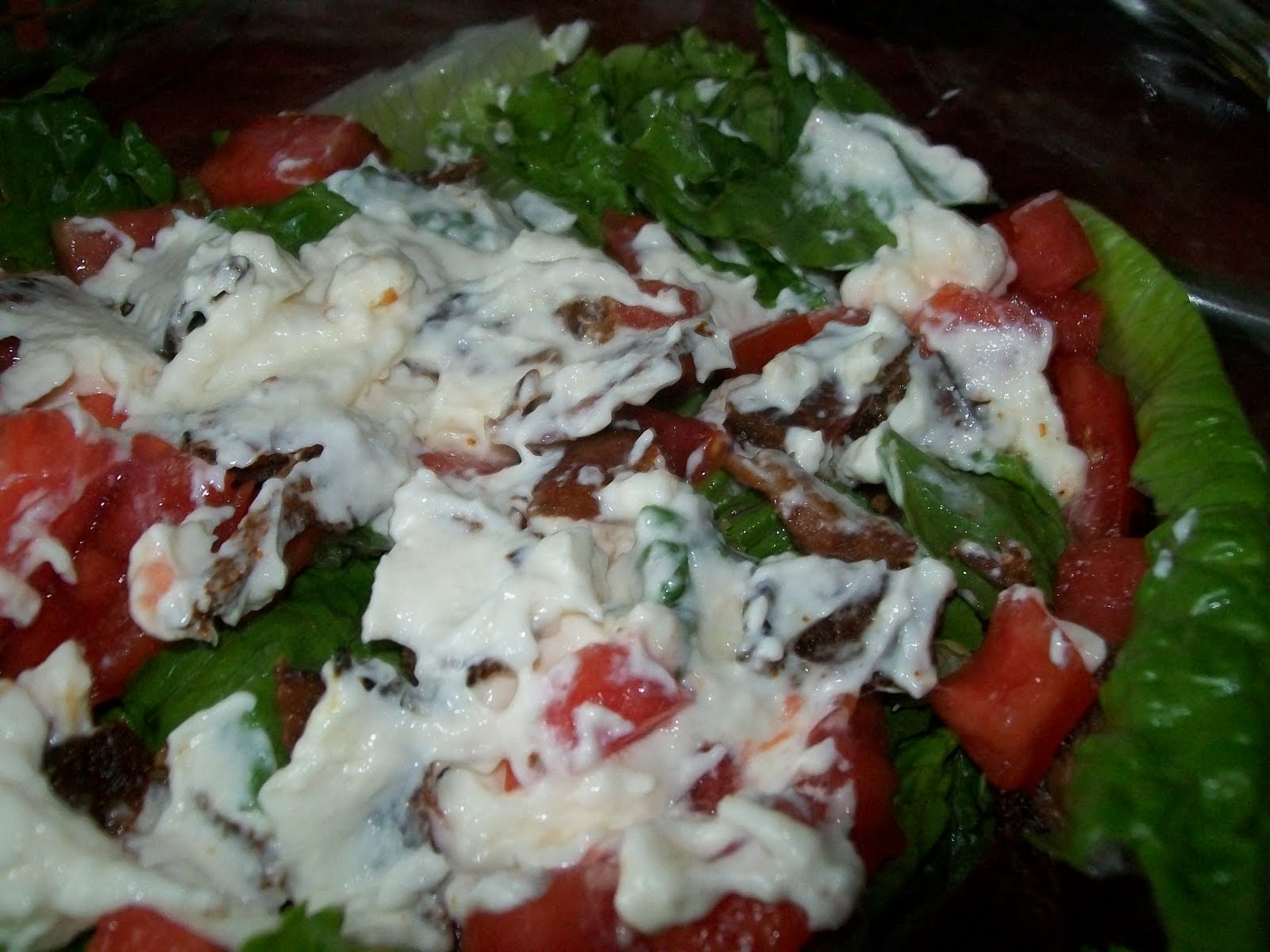 Michigan Cottage Cook MONTANA BACON, LETTUCE AND TOMATO SALAD WITH