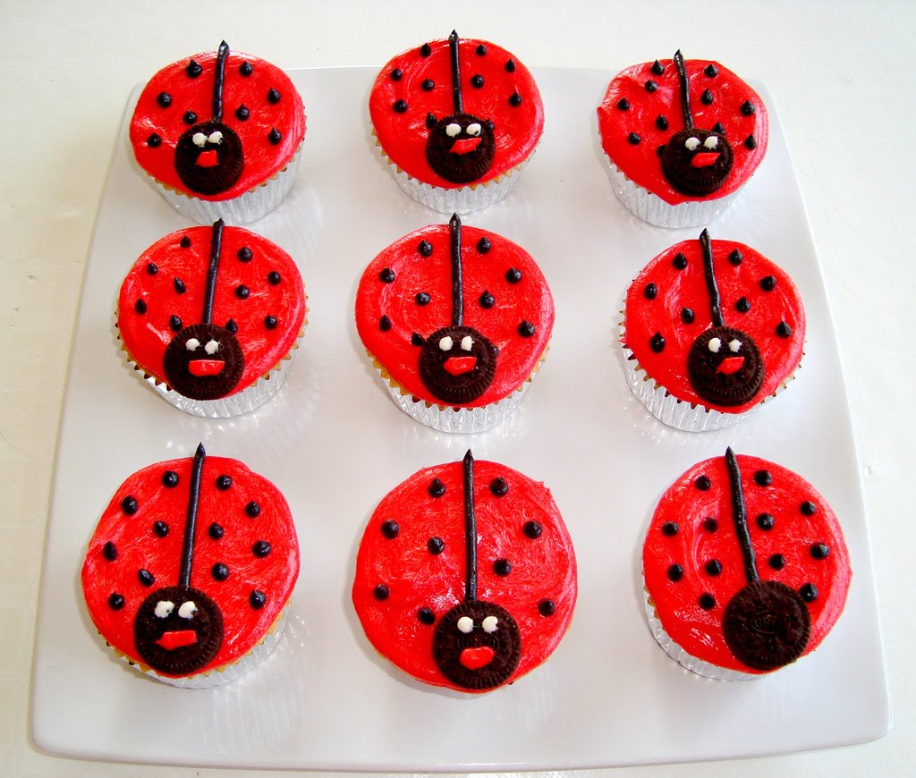Paris Pastry Ladybug Cupcakes