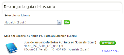 Descargar guía de usuario del Nokia PC Suite