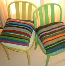 Stripey Crochet Cushions