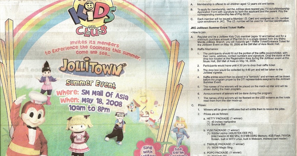 Jollibee Invitation Card Jollitown