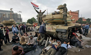 Egyptian Protesters in Tahrir Square, Cairo