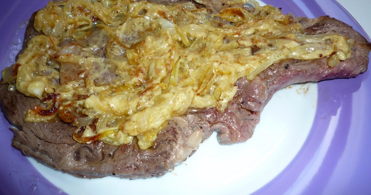 Bolli's Kitchen Entrecôte aux oignons moutardés Entrecôte mit Senf