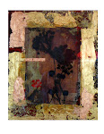 'Papyrus Tapestry in Gold' on glass