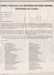 Carta a la Defensoría del Pueblo de solidaridad con Felipe Tudela