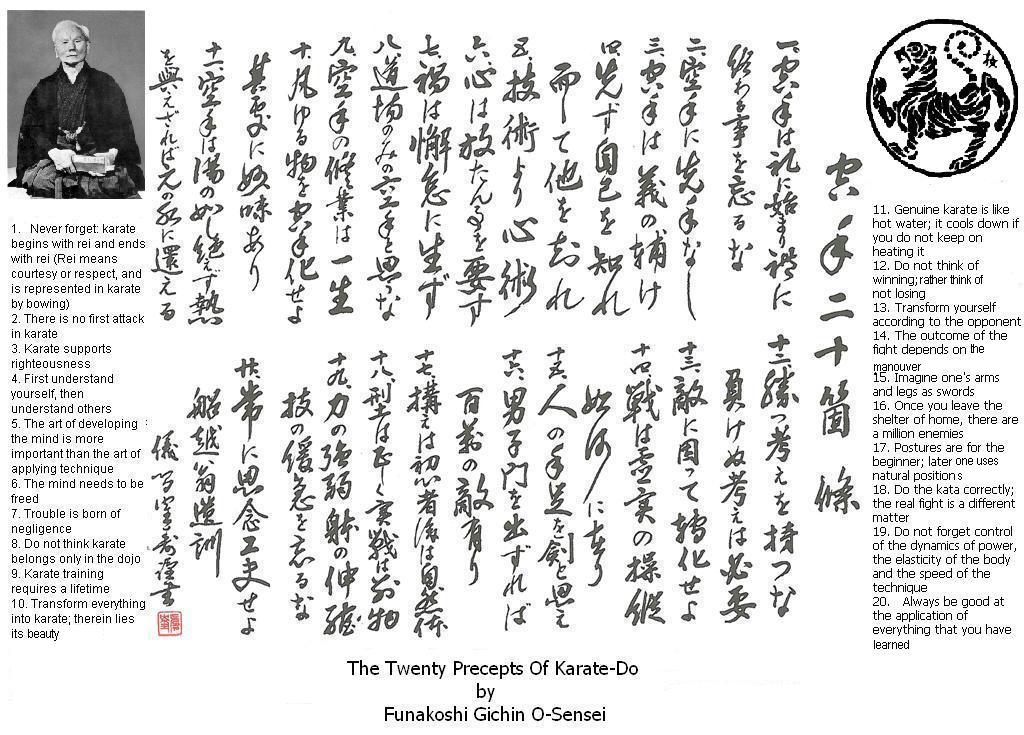 Essay funakoshi gichin karate and other philosophy precept twenty 06 image