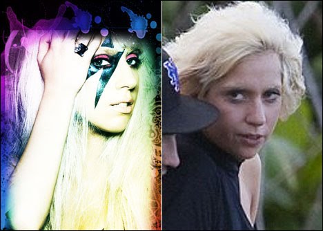 It's pop star Lady Gaga without makeup! Take away the outrageous costumes, 