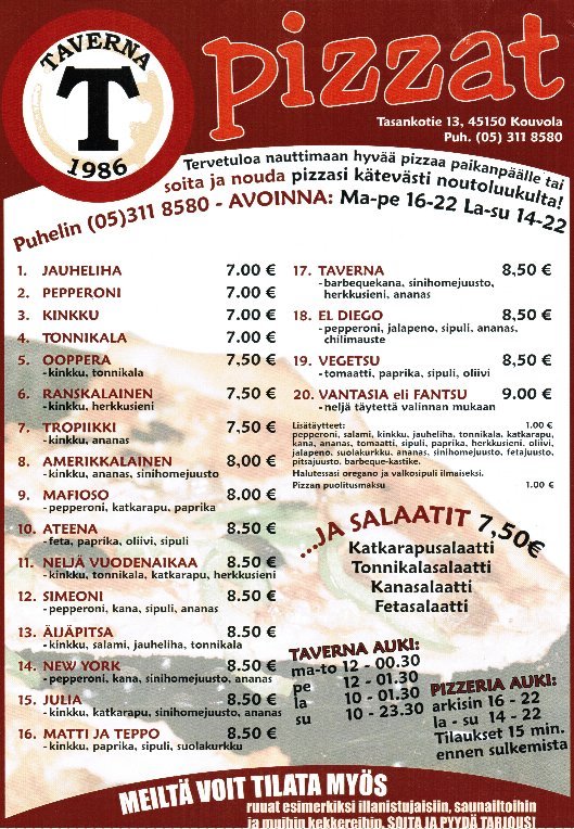 * * * * * PIZZALISTA * * * * *