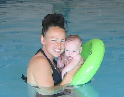 swimming with mom