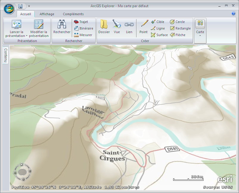 Une carte topographique plus précise sur la France ! arcOrama