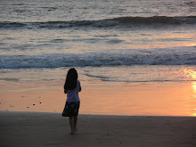 Claire on the beach in Goa