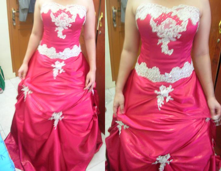 gaun pengantin two piece