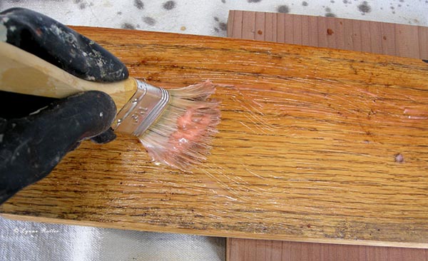 How to stain oak black., Home made ebonizing wood