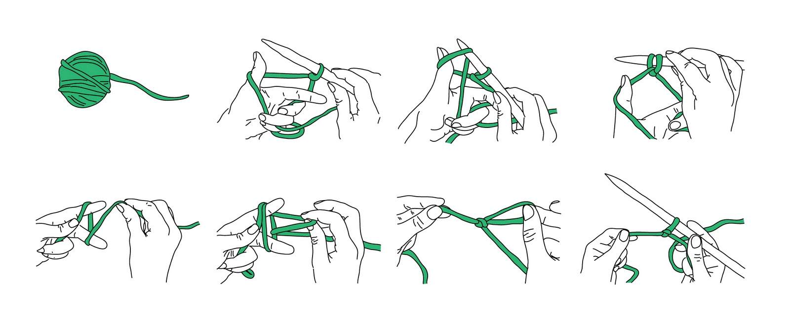 I Can Draw Knitting school illustrations