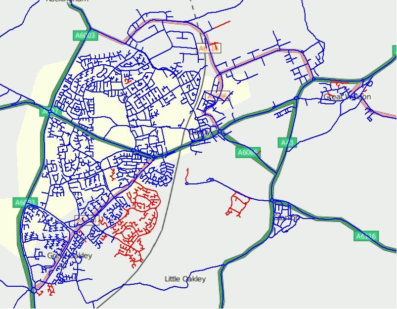 People's Map Corby road map complete