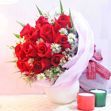 12 Red Roses with White Pheonix Handbouquet @ $69...
