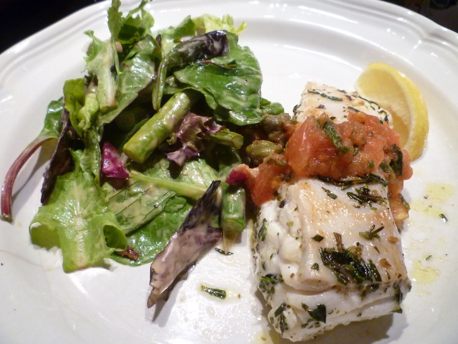 The Chef In My Head Sherry Onion Almond Soup, Grilled Halibut with