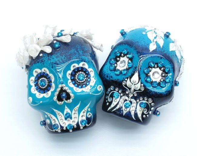 madamepOmmcustomorder Vanillarose83 Skull Cake Topper