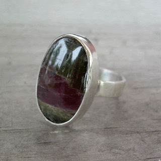 bicolor tourmaline ring