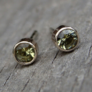 green tourmaline earrings