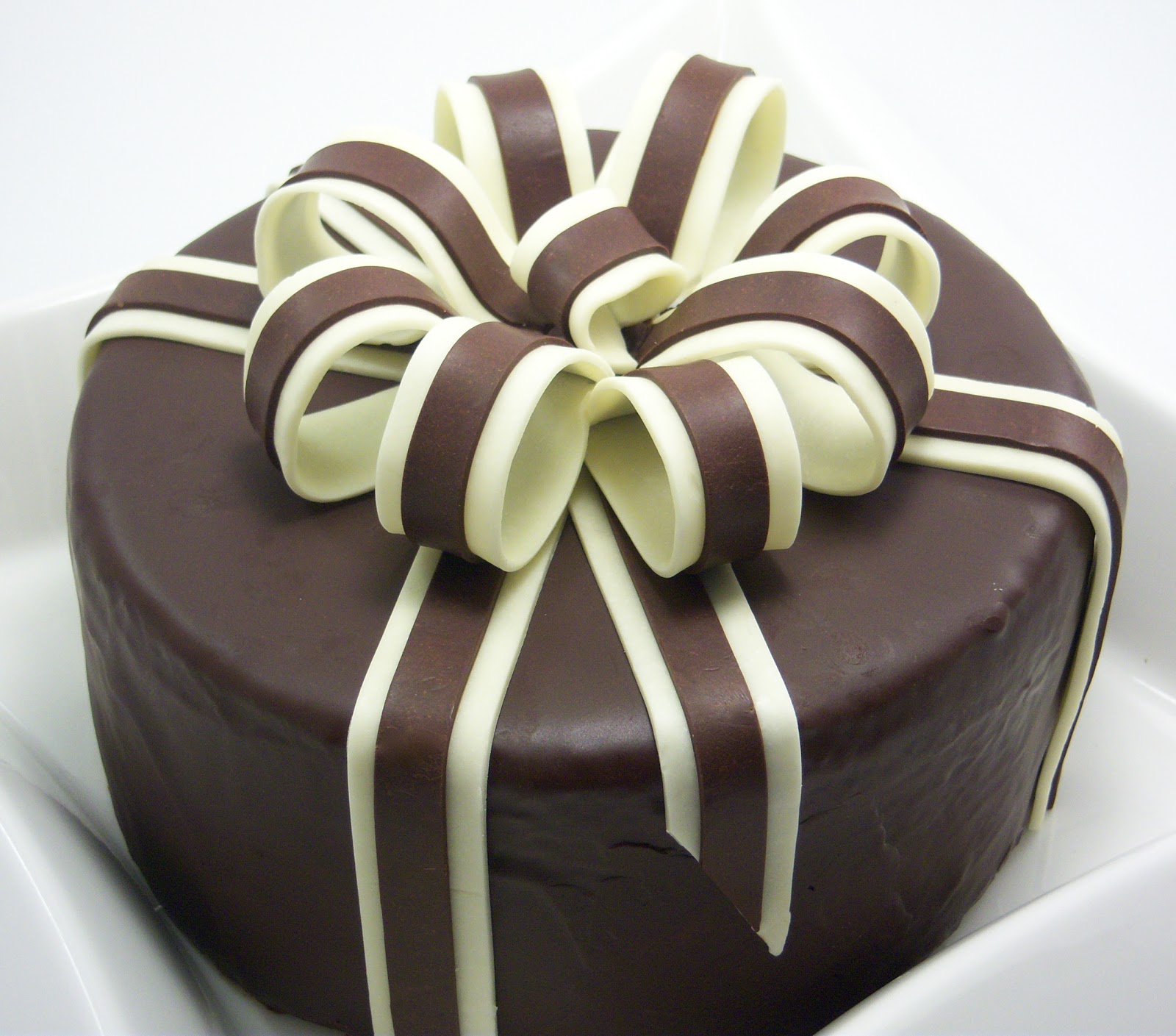 Thyme In Our Kitchen Spiced Chocolate Torte Wrapped in Chocolate Ribbons