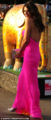 Liz Hurley Beautifulll in Pink Dress