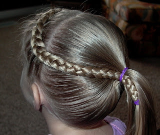 Little Girl S Hairstyles French Braid Into Hair Wrapped Ponytail